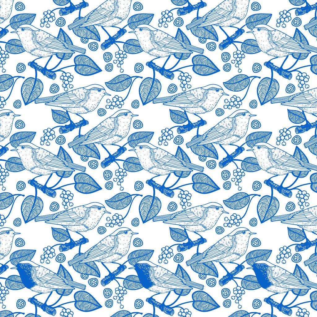 Sır Altı Dekal Birds & Leafs - 23 x 16 cm - Görsel 4