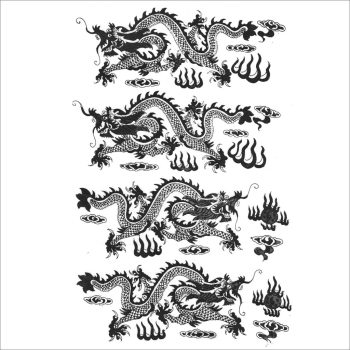 Sır Altı Dekal Dragon - 23 x 16 cm