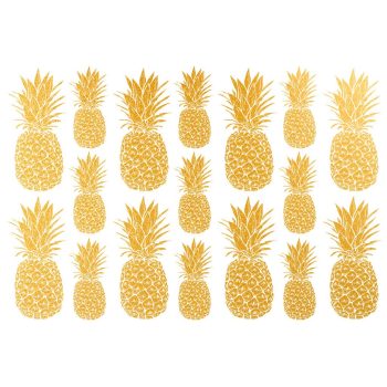 Sır Üstü Altın Dekal Ananas - 10 x 15 cm