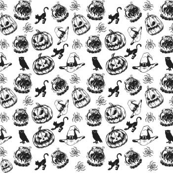 Sır Altı Dekal Witch & Pumpkin - 35 x 50 cm
