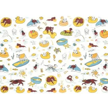 Sır Altı Dekal Summer Dog - 35 x 50 cm