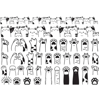 Sır Altı Dekal Cat Paw - 35 x 50 cm
